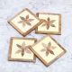 Adorning Square Shaped Wooden Coasters - Pack of 4